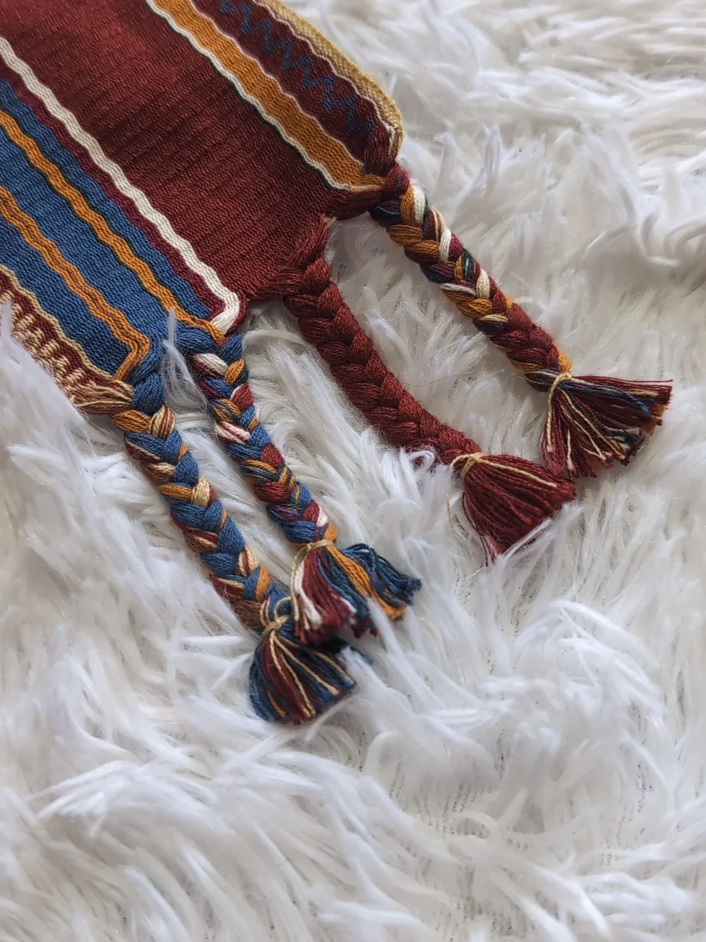 80s Vintage Christian Dior Hand Loomed French Ceintures Striped Sash Tassel Belt - Picture 5 of 11